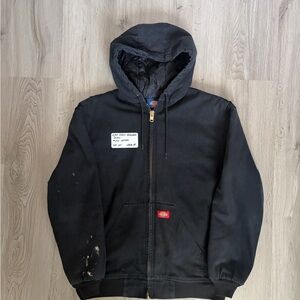 BLACK DICKIES WORKWEAR HOODED JACKET